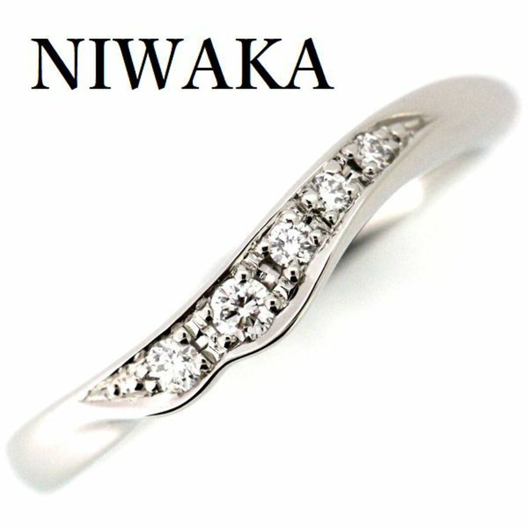 俄(ニワカ)のNIWAKA 俄 唐花 ダイヤモンド リング Pt950 6号 レディースのアクセサリー(リング(指輪))の商品写真
