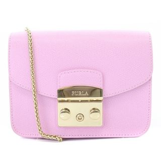 フルラ(Furla)のフルラ メトロポリス チェーン ミニバッグ ショルダーバッグ レザー 紫(ショルダーバッグ)