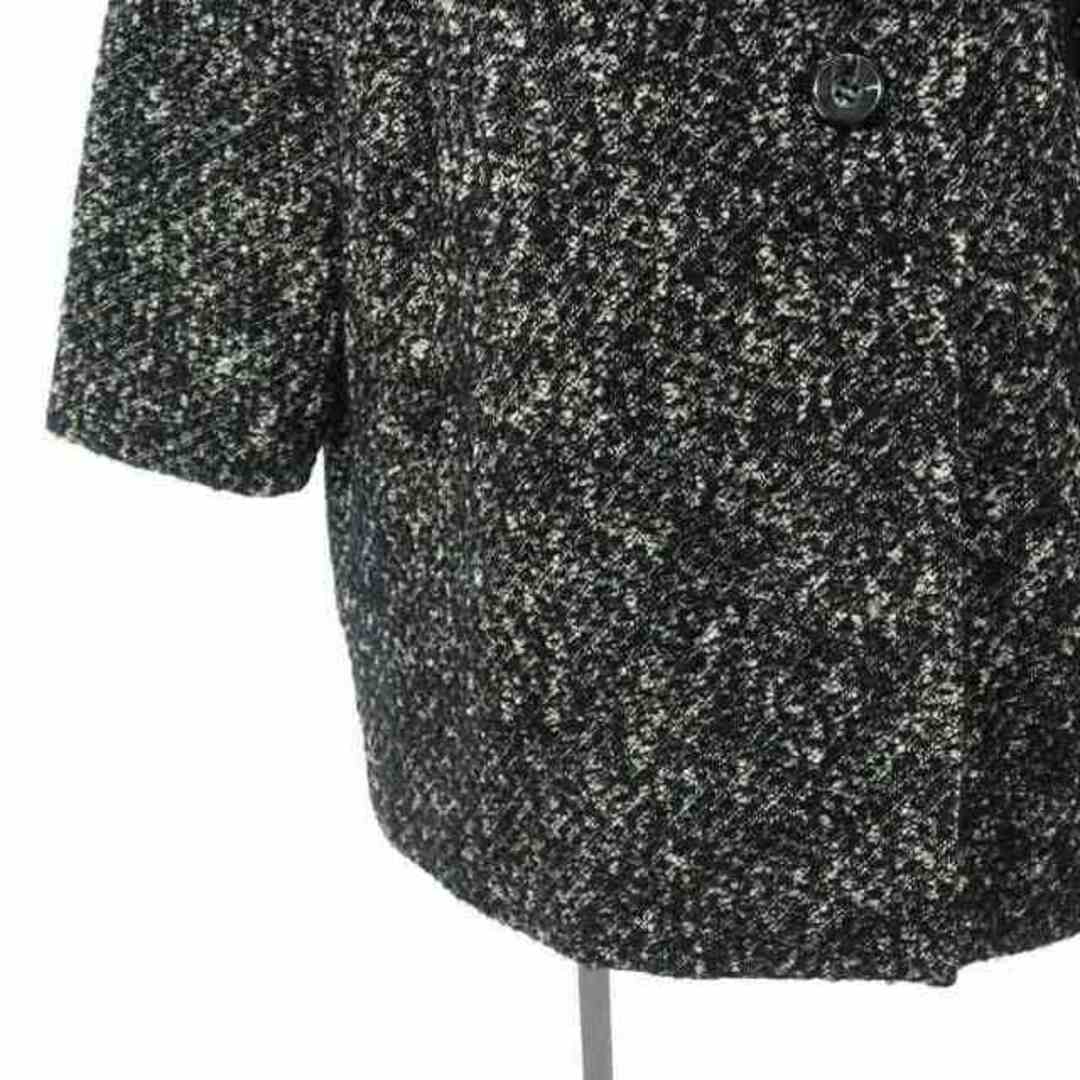 INDIVI(インディヴィ)のインディヴィ  ツイード コート ロング アウター コットン混48 5L 黒 白 レディースのジャケット/アウター(その他)の商品写真