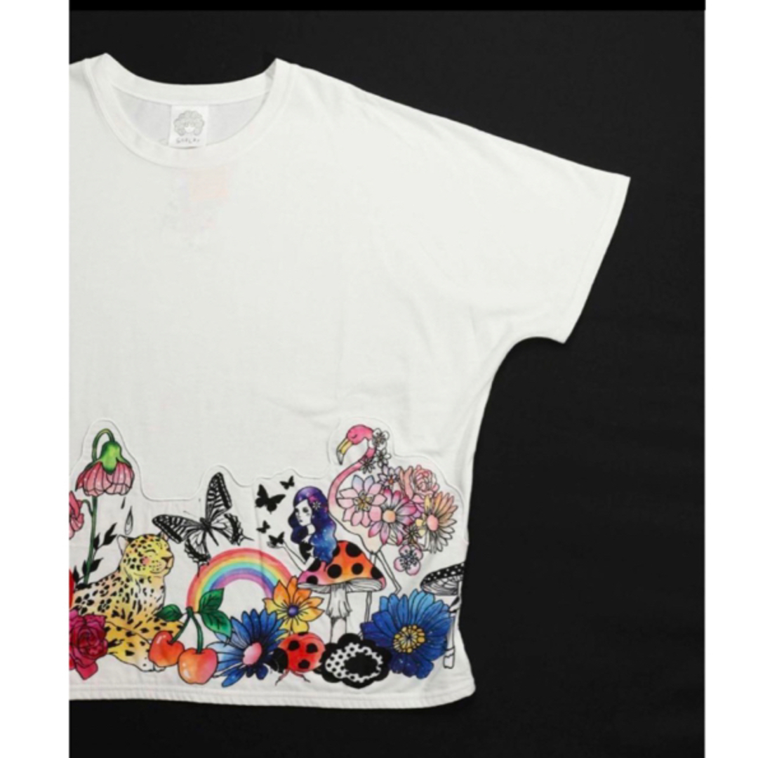 ScoLar(スカラー)のスカラー ScoLar  ロゴとPOPモチーフ裾アップリケプルオーバー レディースのトップス(Tシャツ(半袖/袖なし))の商品写真