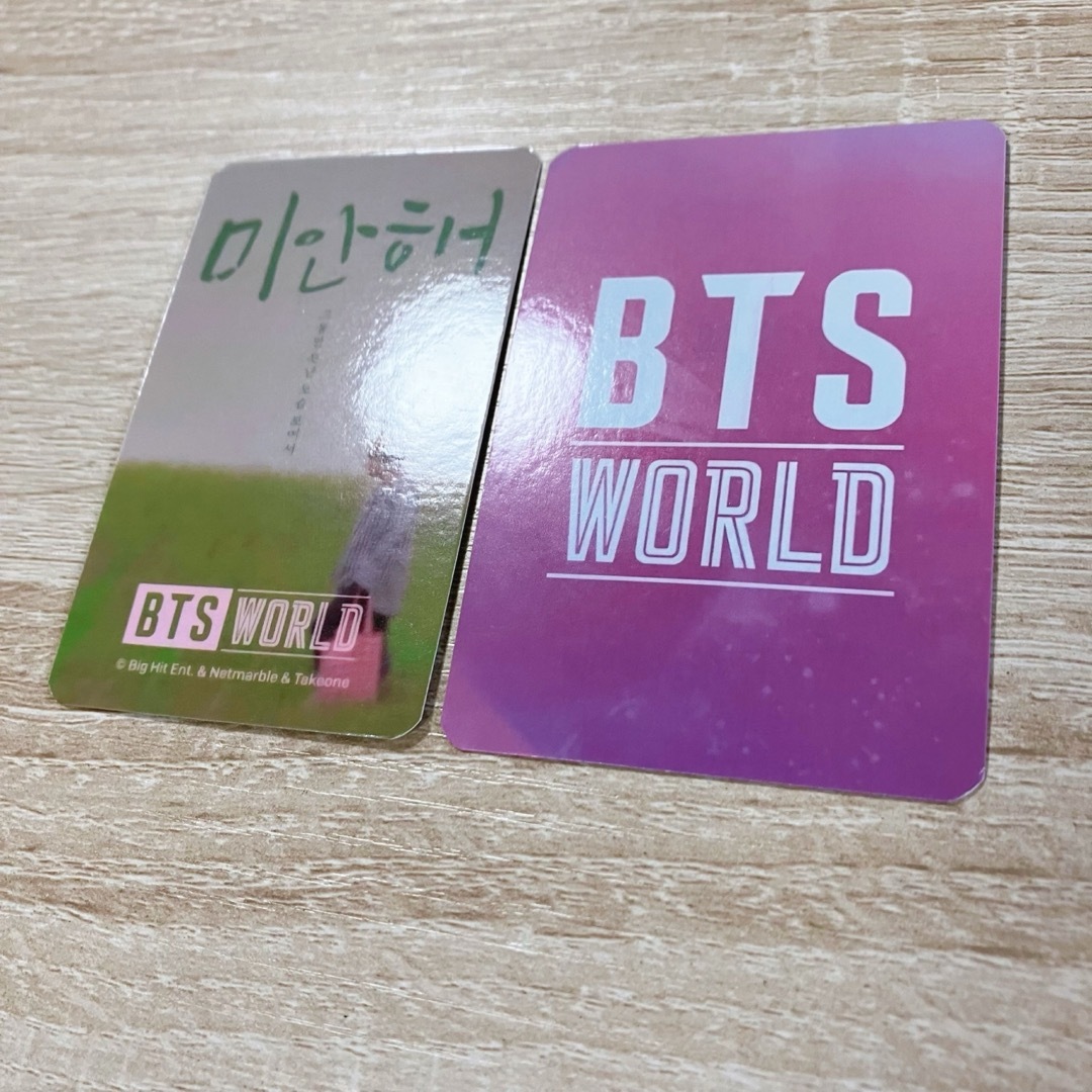 BTS WORLD OST特典 LE 限定版 付属トレカ 2枚セット V テテ エンタメ/ホビーのタレントグッズ(アイドルグッズ)の商品写真