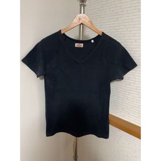 ハリウッドランチマーケット(HOLLYWOOD RANCH MARKET)のハリウッドランチマーケット　ストレッチフライス  Tシャツ　カットソー　ブラック(Tシャツ/カットソー(半袖/袖なし))