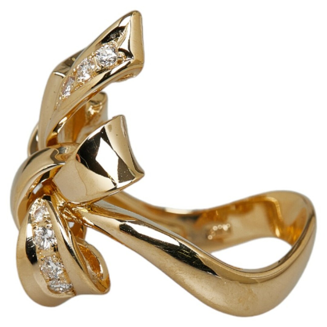 美品 K18YG イエローゴールド リング 指輪 ダイヤ 0.22ct 【1-0141556】 レディースのアクセサリー(リング(指輪))の商品写真