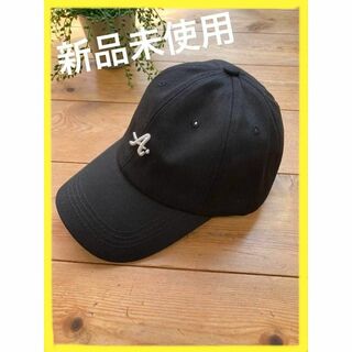 キャップ  帽子 ロゴ ブラック 新品未使用 韓国 キャンプ フェス (キャップ)
