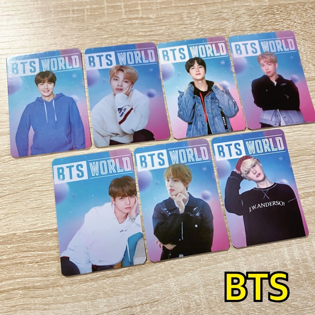 BTS WORLD OST ラゲッジタグ 特典 トレカ 7枚セット エンタメ/ホビーのタレントグッズ(アイドルグッズ)の商品写真