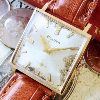 ブローバ(Bulova)の#2985【シックでお洒落】メンズ腕時計 ブローバ  手巻 アンティーク 動作品(腕時計(アナログ))