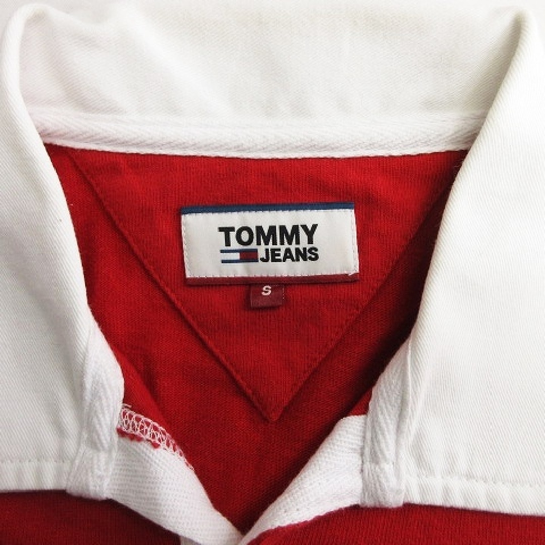 TOMMY(トミー)のトミー ジーンズ ラガーシャツ ラグビー ポロシャツ 長袖 紺 赤 S メンズのトップス(ポロシャツ)の商品写真