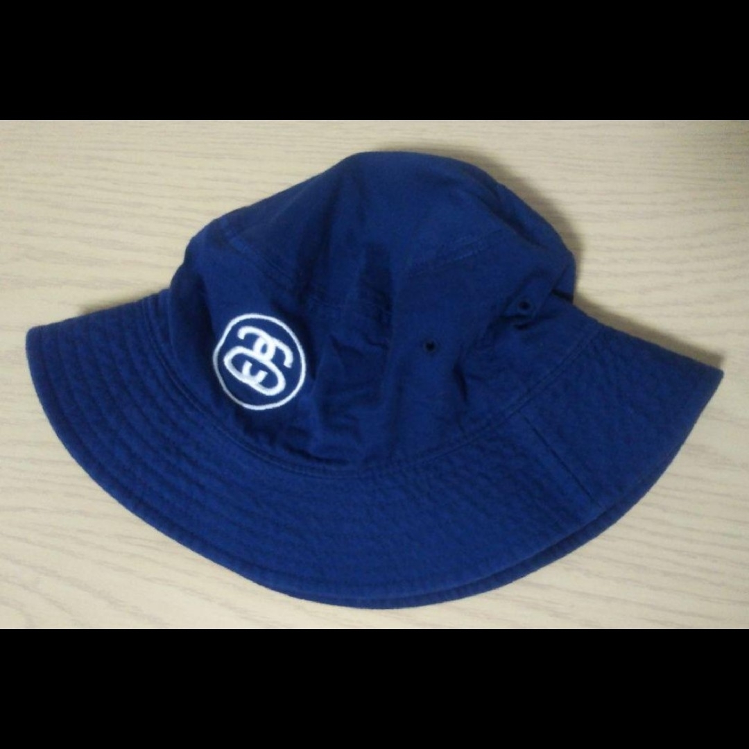 STUSSY(ステューシー)の＊ ステューシー CAPZ バケットハット SSリンクロゴ ネイビー S/M メンズの帽子(ハット)の商品写真