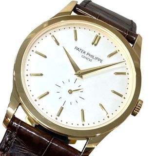 パテックフィリップ(PATEK PHILIPPE)の　パテック・フィリップ PATEK PHILIPPE カラトラバ 5196J-001 シルバー K18YG/純正ベルト/純正尾錠 手巻き メンズ 腕時計(その他)