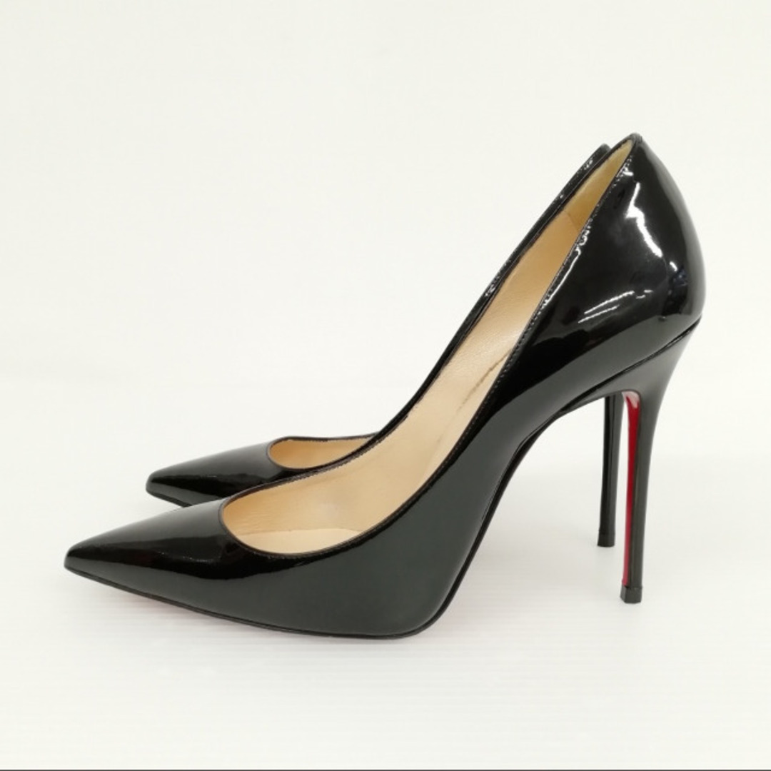 Christian Louboutin(クリスチャンルブタン)のKATE 100 PATENT ケイト パテント パンプス 美品 36 ブラック レディースの靴/シューズ(ハイヒール/パンプス)の商品写真