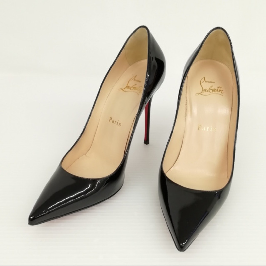 Christian Louboutin(クリスチャンルブタン)のKATE 100 PATENT ケイト パテント パンプス 美品 36 ブラック レディースの靴/シューズ(ハイヒール/パンプス)の商品写真