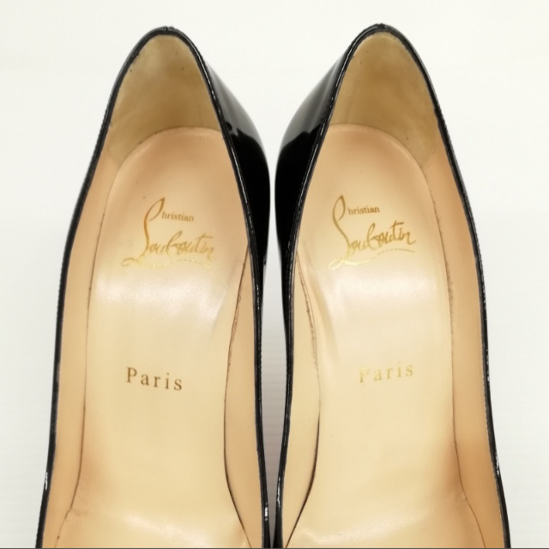 Christian Louboutin(クリスチャンルブタン)のKATE 100 PATENT ケイト パテント パンプス 美品 36 ブラック レディースの靴/シューズ(ハイヒール/パンプス)の商品写真