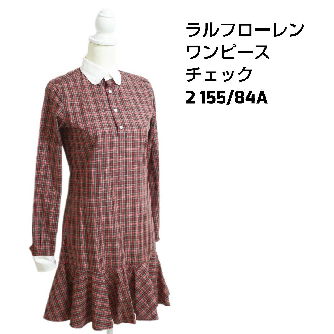 Ralph Lauren(ラルフローレン)のRalph Lauren check dress 155/84A レディースのワンピース(ひざ丈ワンピース)の商品写真