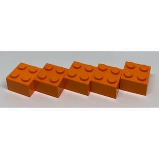 LEGO パーツ　ブロック　2×2 オレンジ　5個(知育玩具)