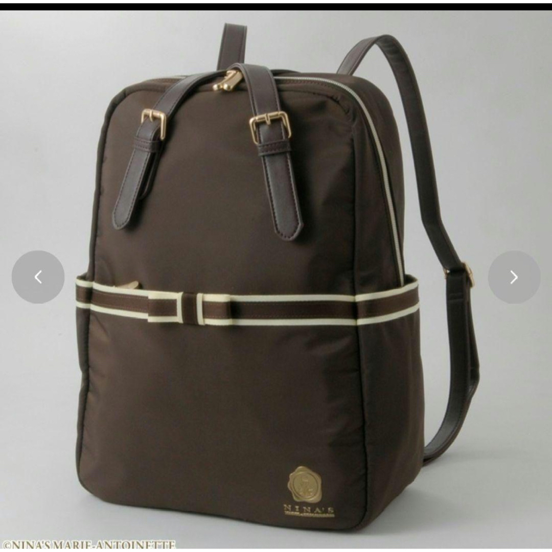 しまむら(シマムラ)のしまむら 青木美沙子✕NINA'S　2wayリュック  ブラウン  バッグ 完売 レディースのバッグ(リュック/バックパック)の商品写真