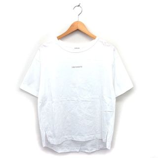 グローバルワーク(GLOBAL WORK)のグローバルワーク カットソー Tシャツ ロングテール 透け感 プリント 英字 F(その他)