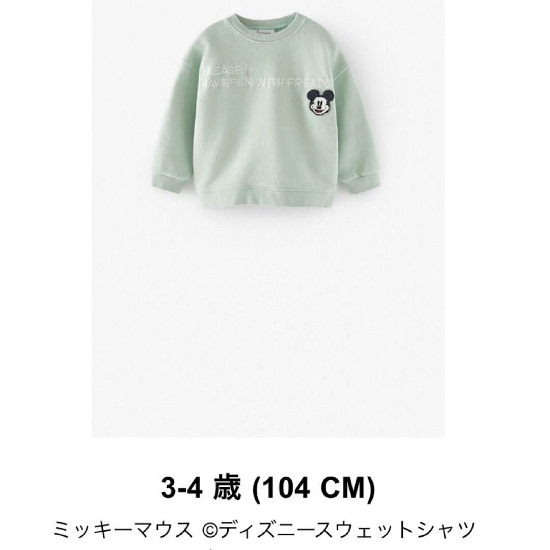 ZARA KIDS(ザラキッズ)のZARA ディズニー　トレーナー　スウェット キッズ/ベビー/マタニティのキッズ服男の子用(90cm~)(Tシャツ/カットソー)の商品写真