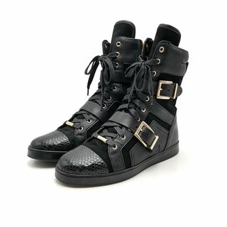 ジミーチュウ(JIMMY CHOO)の美品 ジミーチュウ ショートブーツ サイドジップ 伊製 203-24031507(スニーカー)