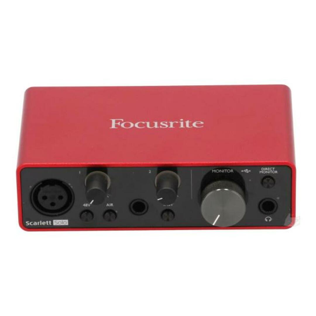 <br>FOCUSRITE フォーカスライト/オーディオインターフェース/Scarlett solo 3rd Gen/Y72Q26M074DB0F/楽器パーツ/Aランク/84【中古】 楽器のDTM/DAW(オーディオインターフェイス)の商品写真