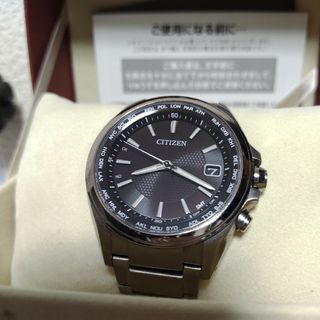 シチズン(CITIZEN)のシチズンメンズ電波ソーラーチタンアナログワールドタイム(腕時計(アナログ))