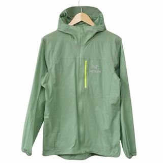 美品 アークテリクス ARCTERYX SQUAMISH HOODY MEN'S スコーミッシュ フーディ メンズS グリーン ウィンドシェル 登山 ウェア アウトドア(その他)