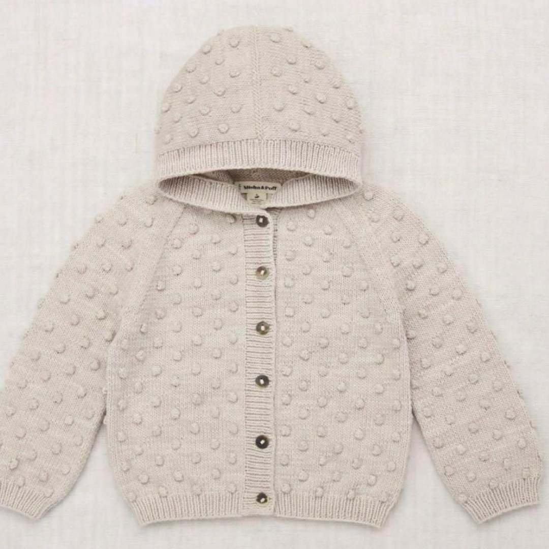 Misha & Puff(ミーシャアンドパフ)のmisha and puff hooded popcorn cardigan キッズ/ベビー/マタニティのキッズ服女の子用(90cm~)(カーディガン)の商品写真