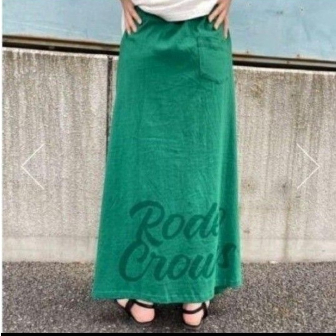 RODEO CROWNS WIDE BOWL(ロデオクラウンズワイドボウル)の新品タグ付ロデオクラウンズワイドボウルヴィンテージライクロゴカットスカート レディースのスカート(ロングスカート)の商品写真