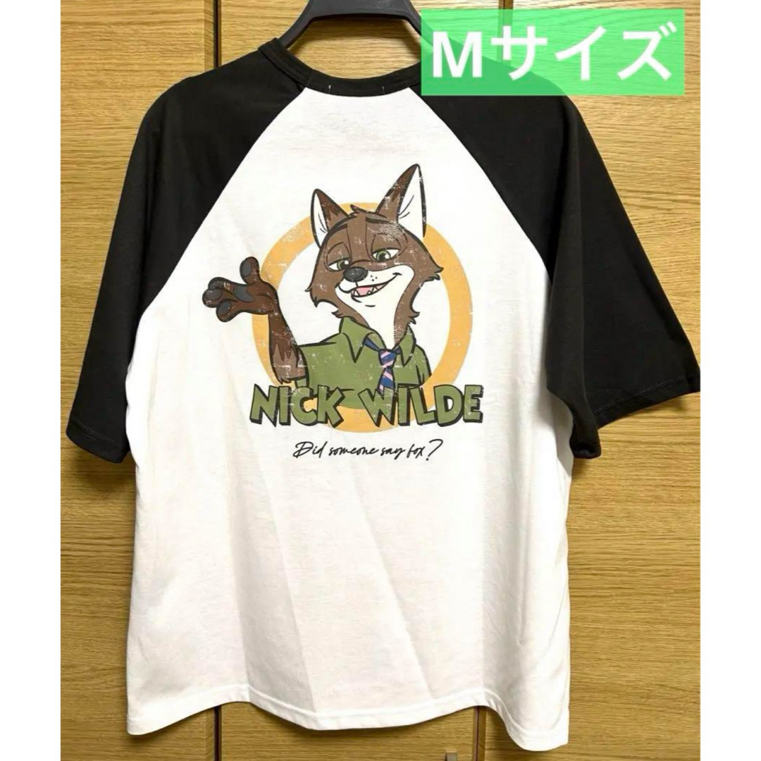 Disney(ディズニー)のディズニー ズートピア Tシャツ メンズ ニック ワイルド ジュディ ラグラン メンズのトップス(Tシャツ/カットソー(半袖/袖なし))の商品写真