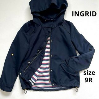 イングリッド(INGRID)の【イングリッド】フードジャケット ジャンバー  ネイビー(その他)