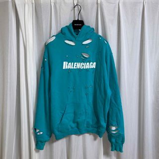 バレンシアガ(Balenciaga)の【希少】21SS BALENCIAGA デストロイ　パーカー(パーカー)