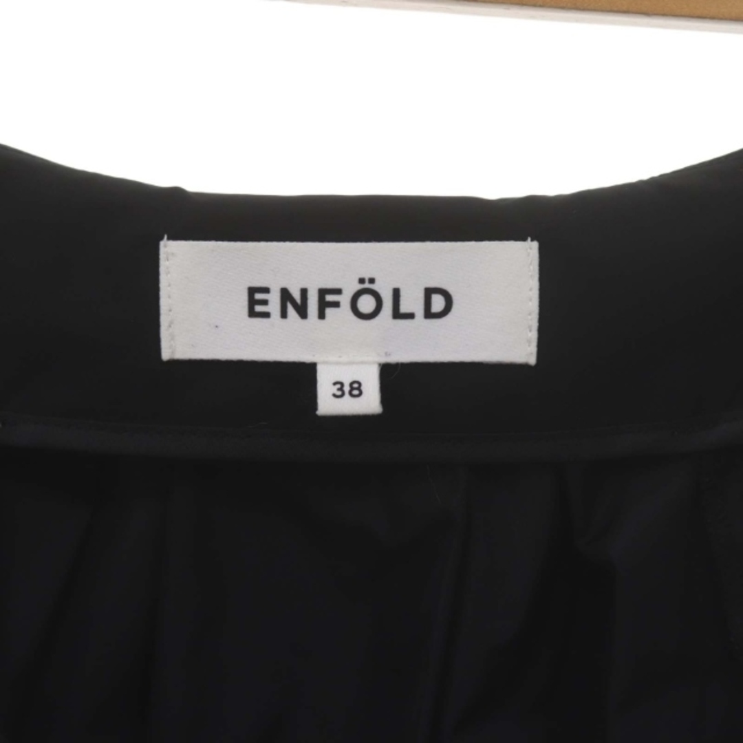 ENFOLD(エンフォルド)のエンフォルド メモリータフタ スカート ロング丈 レサイドジップ 38 M 黒 レディースのスカート(ロングスカート)の商品写真