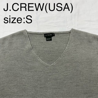 ジェイクルー(J.Crew)のJ.CREW(USA)ビンテージラムズウールリブVネックセーター(ニット/セーター)