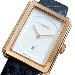 シャネル(CHANEL)の　シャネル CHANEL ボーイフレンド H6588 シルバー  K18PG/純正革ベルト/純正尾錠 クオーツ レディース 腕時計(腕時計)
