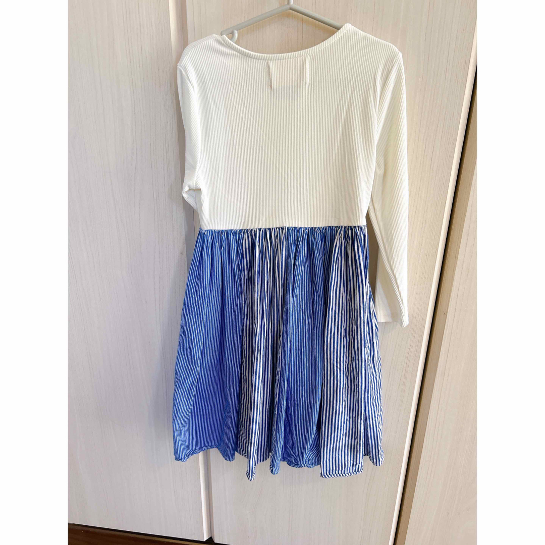 antiqua(アンティカ)のアンティカ　ドッキングワンピ キッズ/ベビー/マタニティのキッズ服女の子用(90cm~)(ワンピース)の商品写真