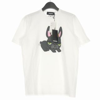 ディースクエアード(DSQUARED2)のディースクエアード 22SS ドッグプリントTシャツ カットソー 半袖 S 白(Tシャツ(半袖/袖なし))