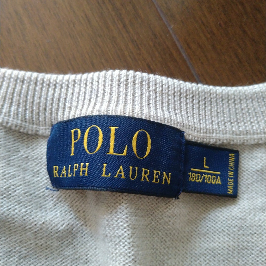 POLO RALPH LAUREN(ポロラルフローレン)の極美品　ラルフローレン　セーター　ニット　L　スクール　Ｖネック メンズのトップス(ニット/セーター)の商品写真