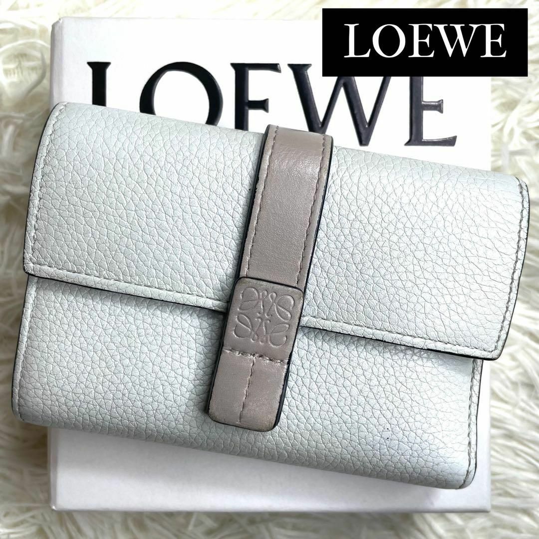 LOEWE(ロエベ)の⋟美品⋞ / LOEWE ロエベ オフホワイトスモールバーティカルウォレット レディースのファッション小物(財布)の商品写真