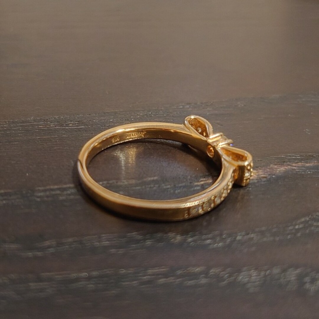 18Kピンクゴールド＊ダイヤモンドリボンリング レディースのアクセサリー(リング(指輪))の商品写真