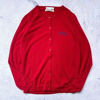 COMME des GARCONS - 【コムデギャルソン×ジョンスメドレー】イギリス製薄手ウールニットカーディガン 赤