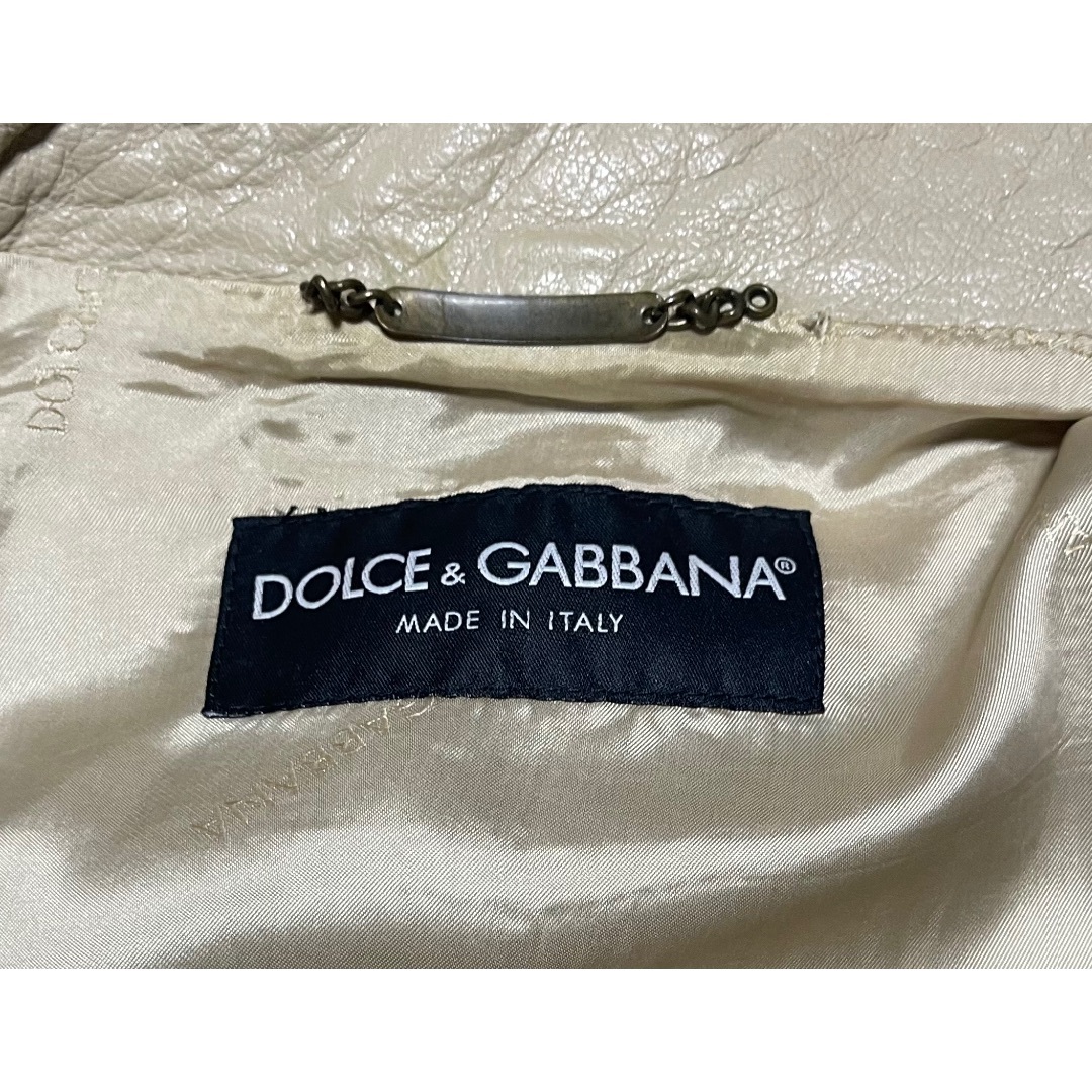 DOLCE&GABBANA(ドルチェアンドガッバーナ)のdolce＆gabbana／ドルチェアンドガッパーナ　レザージャケット メンズのジャケット/アウター(ライダースジャケット)の商品写真