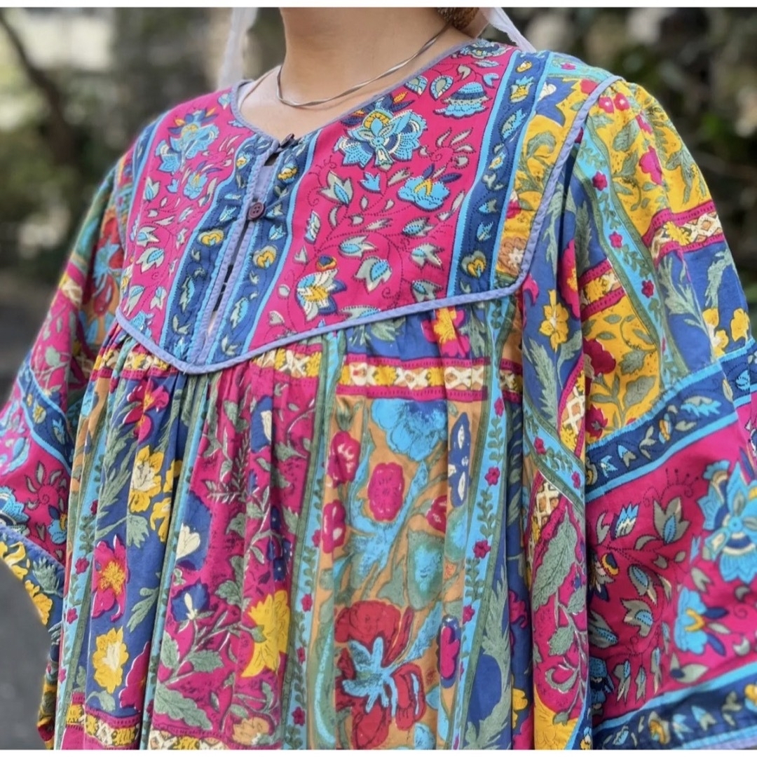 Santa Monica(サンタモニカ)の【5/6までSALE】vintage indian cotton dress レディースのワンピース(ロングワンピース/マキシワンピース)の商品写真