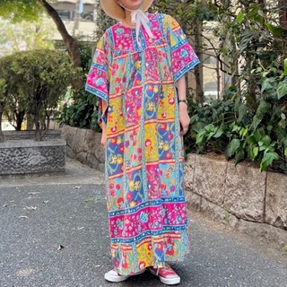 サンタモニカ(Santa Monica)の《最終値下げ》vintage indian cotton dress(ロングワンピース/マキシワンピース)