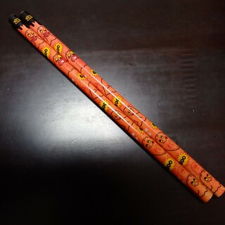 鉛筆2本　2Ｂ　おばけ　オレンジ　※芯は黒です(鉛筆)