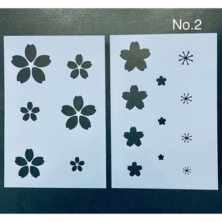 ステンシルシート　桜　No.2(型紙/パターン)