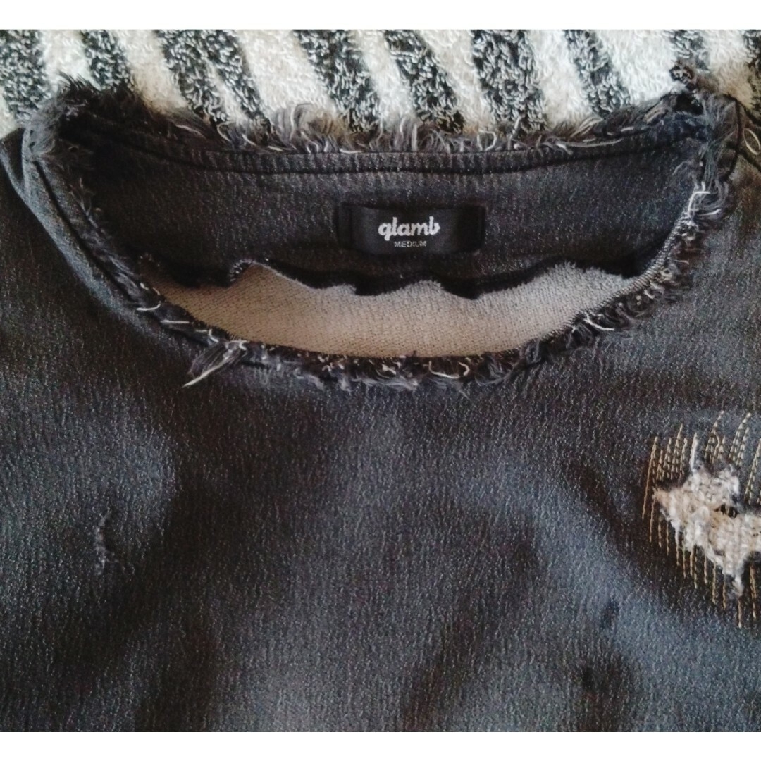 glamb(グラム)のglamb Damaged denim pullover SH メンズのトップス(シャツ)の商品写真