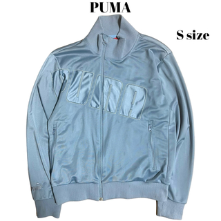 プーマ(PUMA)の00’s PUMA トラックジャケット 変形ジップ 水色 Y2K(ジャージ)
