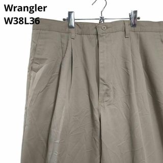 ラングラー(Wrangler)のWrangler W38L36 極太チノパン　ヴィンテージワイドパンツベージュ8(チノパン)