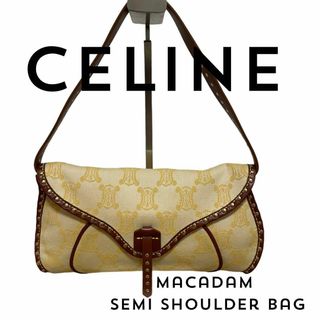 セリーヌ(celine)の【極美品】セリーヌ　パリマカダムトリオンフ　セミショルダー/ワンショルダーバッグ(ショルダーバッグ)