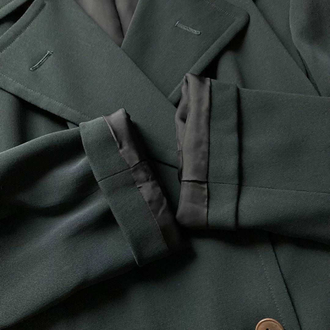 Calvin Klein(カルバンクライン)のカルバンクライン　ヴィンテージ　ロングトレンチコート　モスグリーン　9号 レディースのジャケット/アウター(トレンチコート)の商品写真