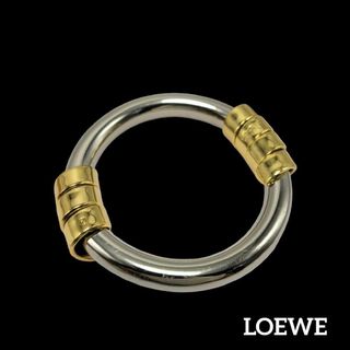 ロエベ(LOEWE)の【希少】LOEWE ヴィンテージ バングル 極太 シルバー ゴールド(ブレスレット/バングル)